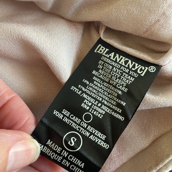 NWT Blank NYC Hippie Dippe Cream Pink Faux Suede Full Zip Short Jacket S - Picture 7 of 7